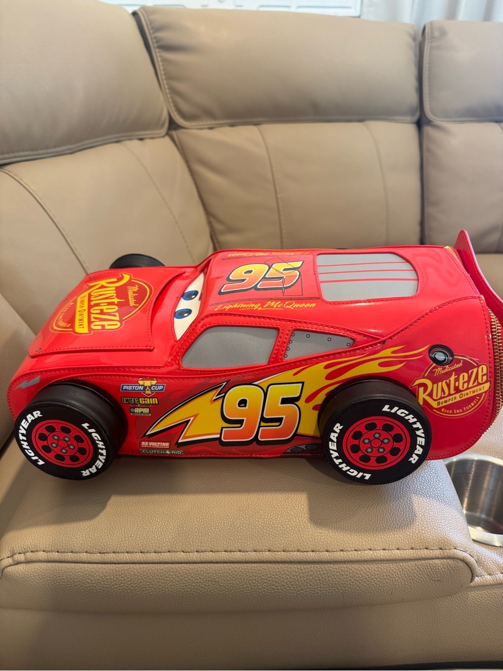 Exclusive Loungefly Cars Lightning Mcqueen Figural Backpack